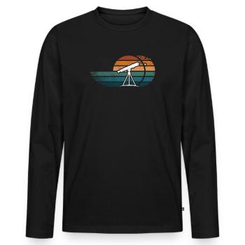 Astronomy Astrophotographer Stargazing - Men's Premium Organic Long Sleeve Shirt - black - Front - Nico (187cm)