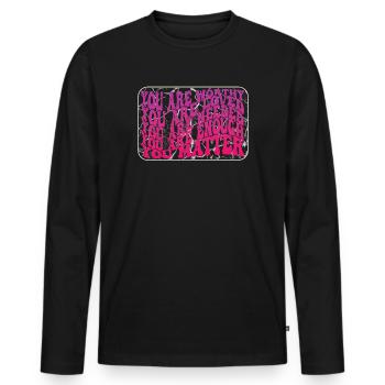 Depression und bipolares Bewusstsein: - Männer Premium Bio Langarmshirt - Schwarz - Vorne - Nico (187cm)