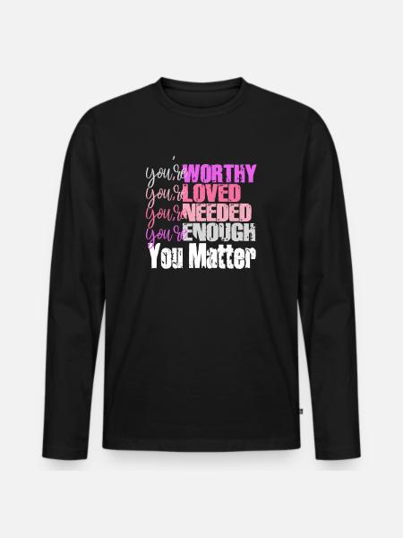 Depression and Bipolar Awareness: - Men's Premium Organic Long Sleeve Shirt - black