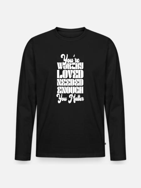 Depression and Bipolar Awareness: - Men's Premium Organic Long Sleeve Shirt - black