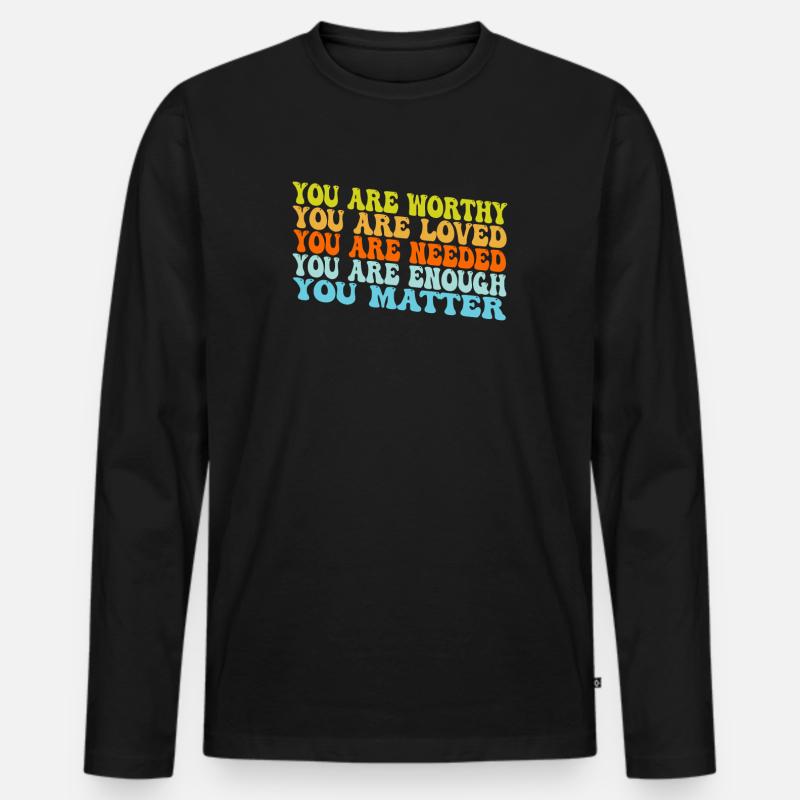 Depression und bipolares Bewusstsein: - Männer Premium Bio Langarmshirt - Schwarz