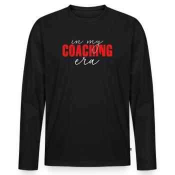 Proud Coach Apparel - Best Coach, Team - Men's Premium Organic Long Sleeve Shirt - black - Front - Nico (187cm)