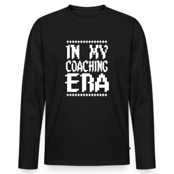 Proud Coach Apparel - Best Coach, Team - Men's Premium Organic Long Sleeve Shirt - black - Front - Nico (187cm)