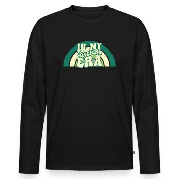 Proud Coach Apparel - Best Coach, Team - Men's Premium Organic Long Sleeve Shirt - black - Front - Nico (187cm)