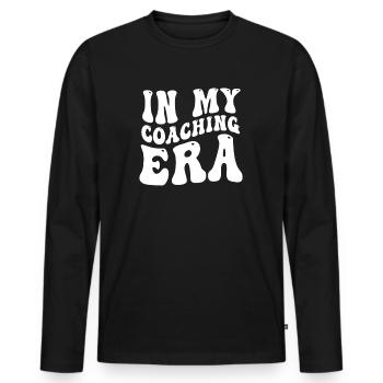 Proud Coach Apparel - Best Coach, Team - Men's Premium Organic Long Sleeve Shirt - black - Front - Nico (187cm)