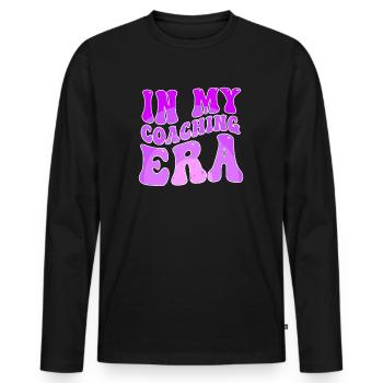 Proud Coach Apparel - Best Coach, Team - Men's Premium Organic Long Sleeve Shirt - black - Front - Nico (187cm)