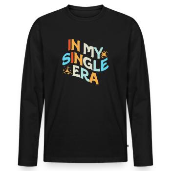 Humour drôle d’amour célibataire : le parfait - T-shirt manches longues Premium bio Homme - noir - Devant - Nico (187cm)