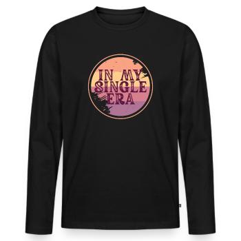 Humour drôle d’amour célibataire : le parfait - T-shirt manches longues Premium bio Homme - noir - Devant - Nico (187cm)