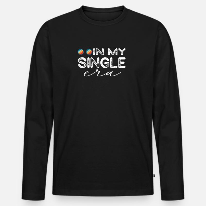 Lustiger Single-Liebeshumor: Der Perfekte - Männer Premium Bio Langarmshirt - Schwarz