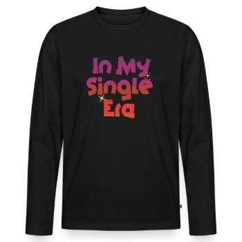 Humour drôle d’amour célibataire : le parfait - T-shirt manches longues Premium bio Homme - noir - Devant - Nico (187cm)