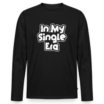 Humour drôle d’amour célibataire : le parfait - T-shirt manches longues Premium bio Homme - noir - Devant - Nico (187cm)