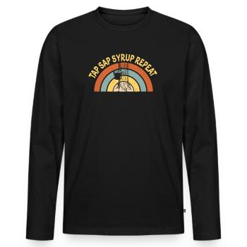 Maple Tree Essence Men Women Funny - Men's Premium Organic Long Sleeve Shirt - black - Front - Nico (187cm)