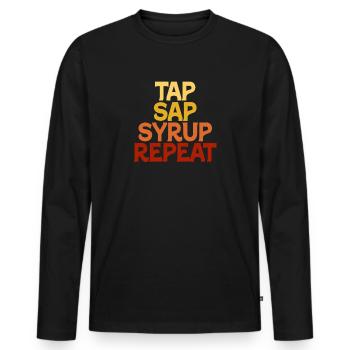 Maple Tree Essence Men Women Funny - Men's Premium Organic Long Sleeve Shirt - black - Front - Nico (187cm)