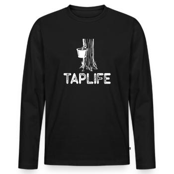 Maple Tapper Syrup Men Women Autumn - Men's Premium Organic Long Sleeve Shirt - black - Front - Nico (187cm)