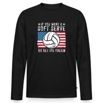 Si vous voulez une portion molle, procurez-vous de la crème glacée - T-shirt manches longues Premium bio Homme - noir - Devant - Nico (187cm)