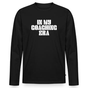 Proud Coach Apparel - Best Coach, Team - Men's Premium Organic Long Sleeve Shirt - black - Front - Nico (187cm)