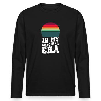 Proud Coach Apparel - Best Coach, Team - Men's Premium Organic Long Sleeve Shirt - black - Front - Nico (187cm)