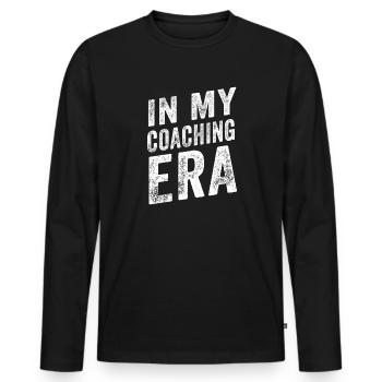 Proud Coach Apparel - Best Coach, Team - Men's Premium Organic Long Sleeve Shirt - black - Front - Nico (187cm)