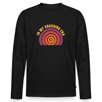 Proud Coach Apparel - Best Coach, Team - Men's Premium Organic Long Sleeve Shirt - black - Front - Nico (187cm)