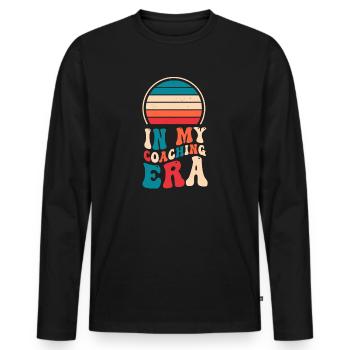 Proud Coach Apparel - Best Coach, Team - Men's Premium Organic Long Sleeve Shirt - black - Front - Nico (187cm)