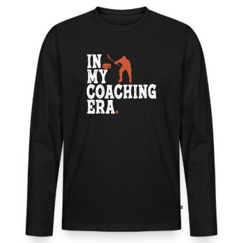 Proud Coach Apparel - Best Coach, Team - Men's Premium Organic Long Sleeve Shirt - black - Front - Nico (187cm)