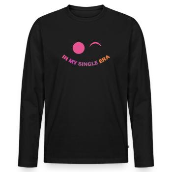 Humour drôle d’amour célibataire : le parfait - T-shirt manches longues Premium bio Homme - noir - Devant - Nico (187cm)