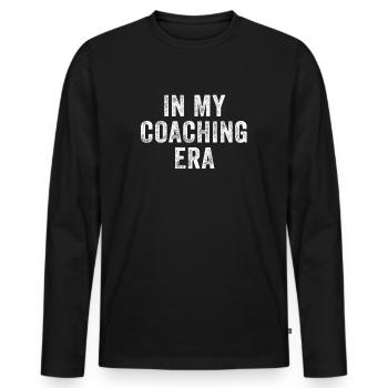 Proud Coach Apparel - Best Coach, Team - Men's Premium Organic Long Sleeve Shirt - black - Front - Nico (187cm)