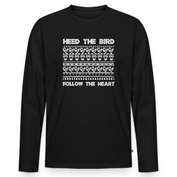Sankofa Symbol Adinkra Ghana Black - Men's Premium Organic Long Sleeve Shirt - black - Front - Nico (187cm)
