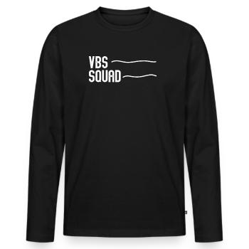 VBS Summer Love Squad Christian Bible - Men's Premium Organic Long Sleeve Shirt - black - Front - Nico (187cm)