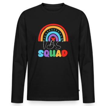 VBS Summer Love Squad Christian Bible - Men's Premium Organic Long Sleeve Shirt - black - Front - Nico (187cm)