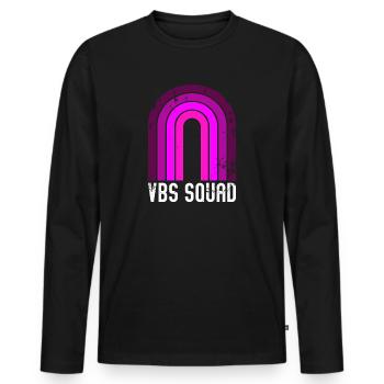 VBS Summer Love Squad Christian Bible - Men's Premium Organic Long Sleeve Shirt - black - Front - Nico (187cm)