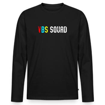 VBS Summer Love Squad Christian Bible - Men's Premium Organic Long Sleeve Shirt - black - Front - Nico (187cm)
