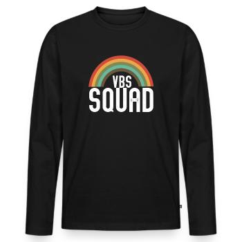 VBS Summer Love Squad Christian Bible - Men's Premium Organic Long Sleeve Shirt - black - Front - Nico (187cm)