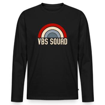 VBS Summer Love Squad Christian Bible - Men's Premium Organic Long Sleeve Shirt - black - Front - Nico (187cm)