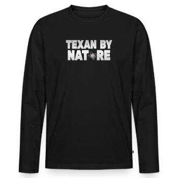 Wildflower Fields Wildflowers Bluebonnet - Men's Premium Organic Long Sleeve Shirt - black - Front - Nico (187cm)