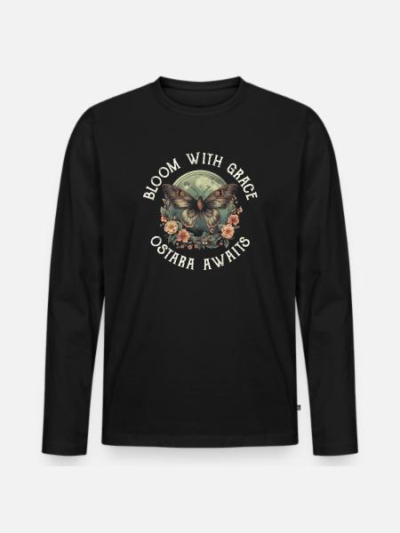 Ostara Hexenmond Eostre Frühling Ostern - Männer Premium Bio Langarmshirt - Schwarz