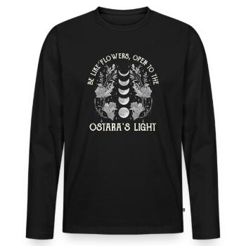 Ostara Witch Moon Eostre Spring Eastern - Men's Premium Organic Long Sleeve Shirt - black - Front - Nico (187cm)