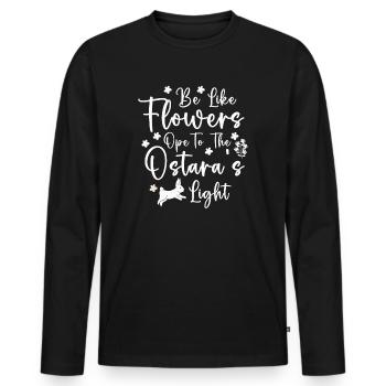Ostara Witch Moon Eostre Spring Eastern - Men's Premium Organic Long Sleeve Shirt - black - Front - Nico (187cm)