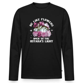 Ostara Hexenmond Eostre Frühling Ostern - Männer Premium Bio Langarmshirt - Schwarz - Vorne - Nico (187cm)