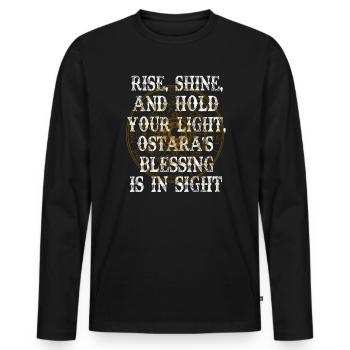 Ostara Hexenmond Eostre Frühling Ostern - Männer Premium Bio Langarmshirt - Schwarz - Vorne - Nico (187cm)