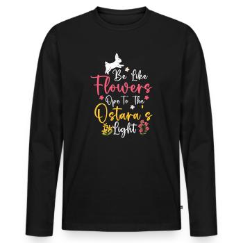 Ostara Witch Moon Eostre Spring Eastern - Men's Premium Organic Long Sleeve Shirt - black - Front - Nico (187cm)