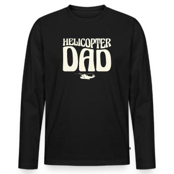 Helikopter Eltern Lustige Männer Pilot - Männer Premium Bio Langarmshirt - Schwarz - Vorne - Nico (187cm)