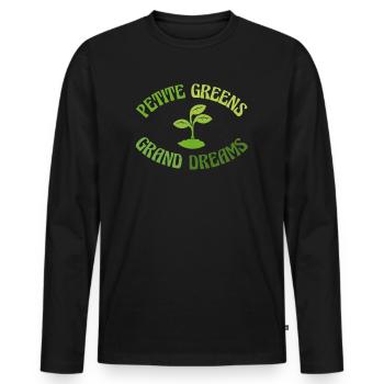 Urban Gardener Männer Frauen Microgreens - Männer Premium Bio Langarmshirt - Schwarz - Vorne - Nico (187cm)