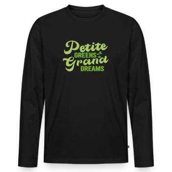 Jardinier Urbain Hommes Femmes Microgreens - T-shirt manches longues Premium bio Homme - noir - Devant - Nico (187cm)