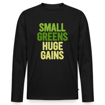 Jardinier Urbain Hommes Femmes Microgreens - T-shirt manches longues Premium bio Homme - noir - Devant - Nico (187cm)