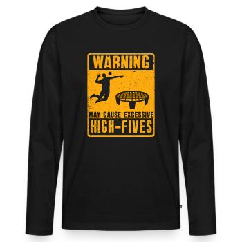 Spike Ball Spikeball Roundnet - T-shirt manches longues Premium bio Homme - noir - Devant - Nico (187cm)