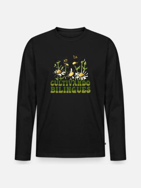 Cultivando Bilingües Spanish Teacher - Men's Premium Organic Long Sleeve Shirt - black