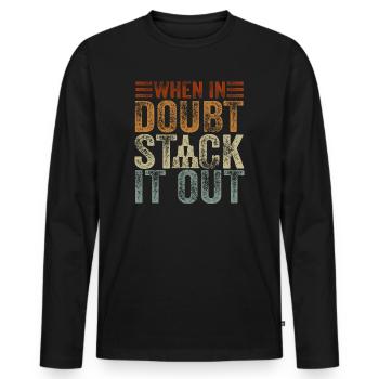 Sport Stacking Stacks Stacked Speed Cup - Männer Premium Bio Langarmshirt - Schwarz - Vorne - Nico (187cm)
