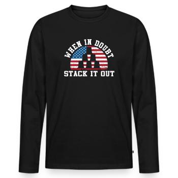 Sport Stacking Stacks Stacked Speed Cup - Männer Premium Bio Langarmshirt - Schwarz - Vorne - Nico (187cm)