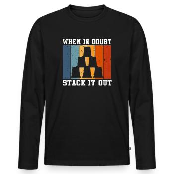 Sport Stacking Stacks Stacked Speed Cup - Männer Premium Bio Langarmshirt - Schwarz - Vorne - Nico (187cm)
